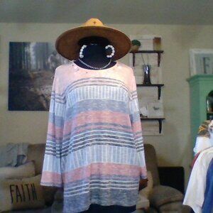 Alfred Dunner 3/4 Sleeve Lightweight Sweater XL